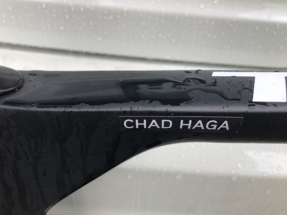 Chad Haga raced a Giant Trinity Advanced Pro TT