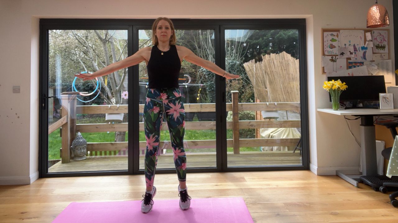 Maddy Biddulph performing a squat jump