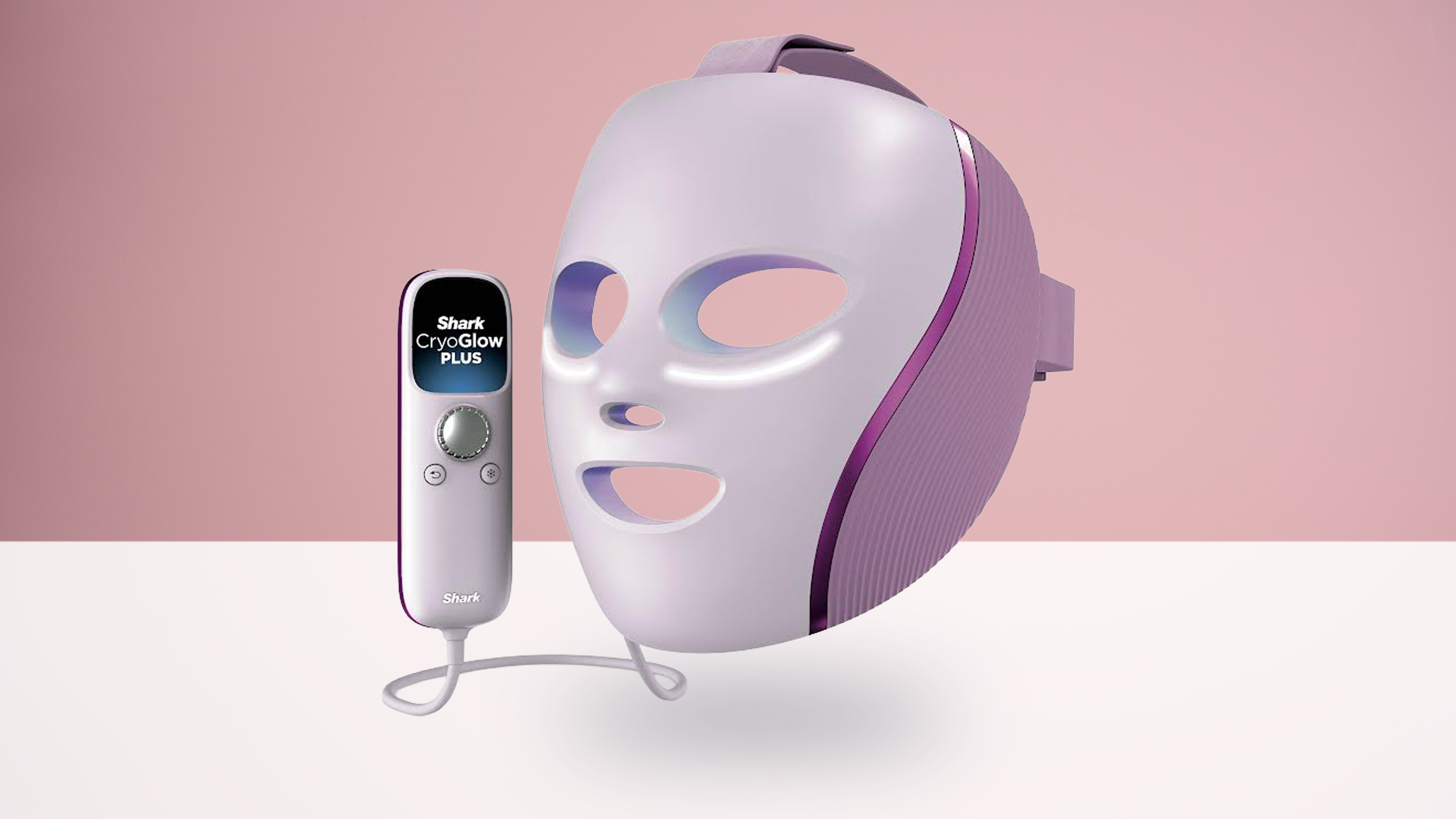 Product shot of the Shark CryoGlow Plus LED face mask