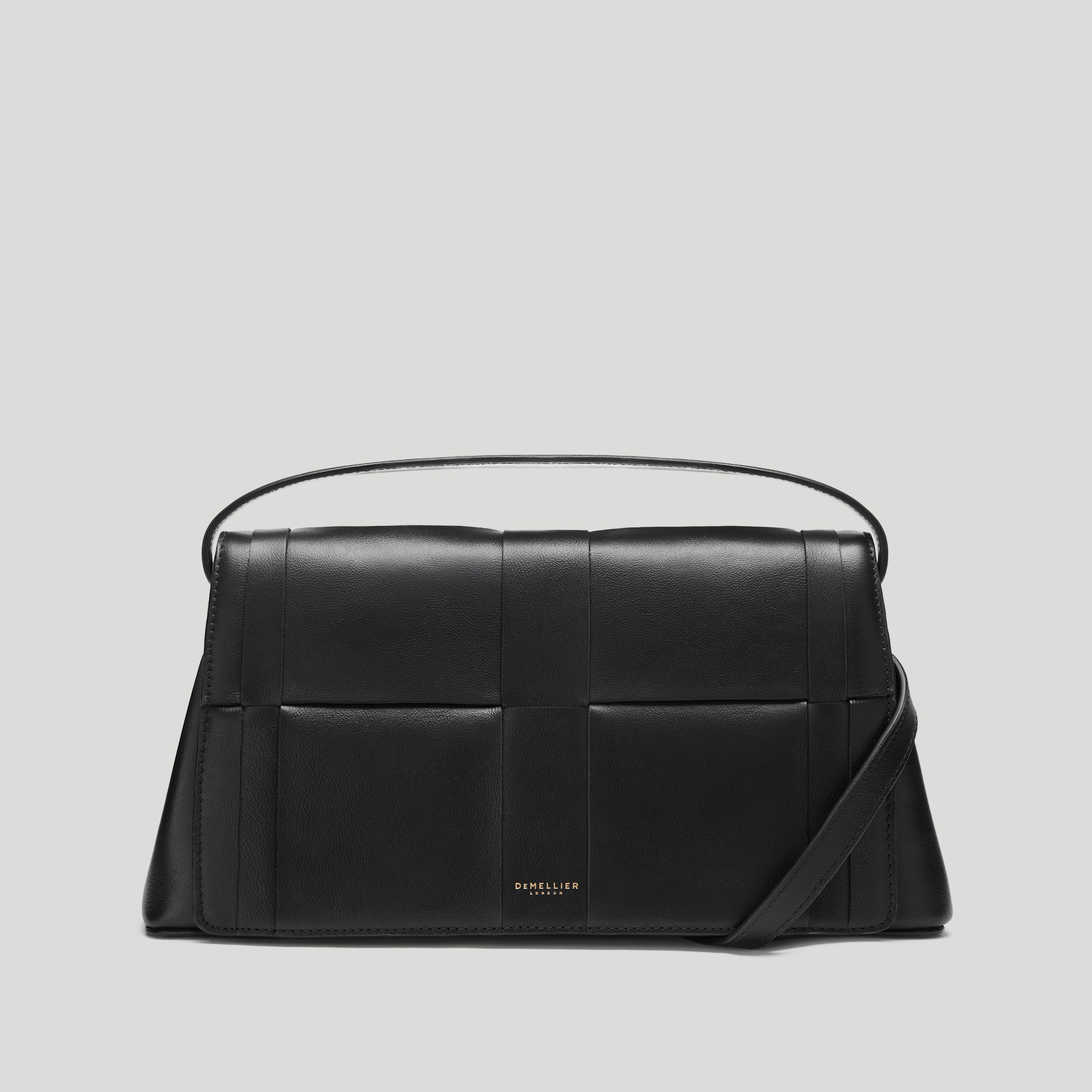 The Florence Crossbody | Black Fine Grain | Demellier