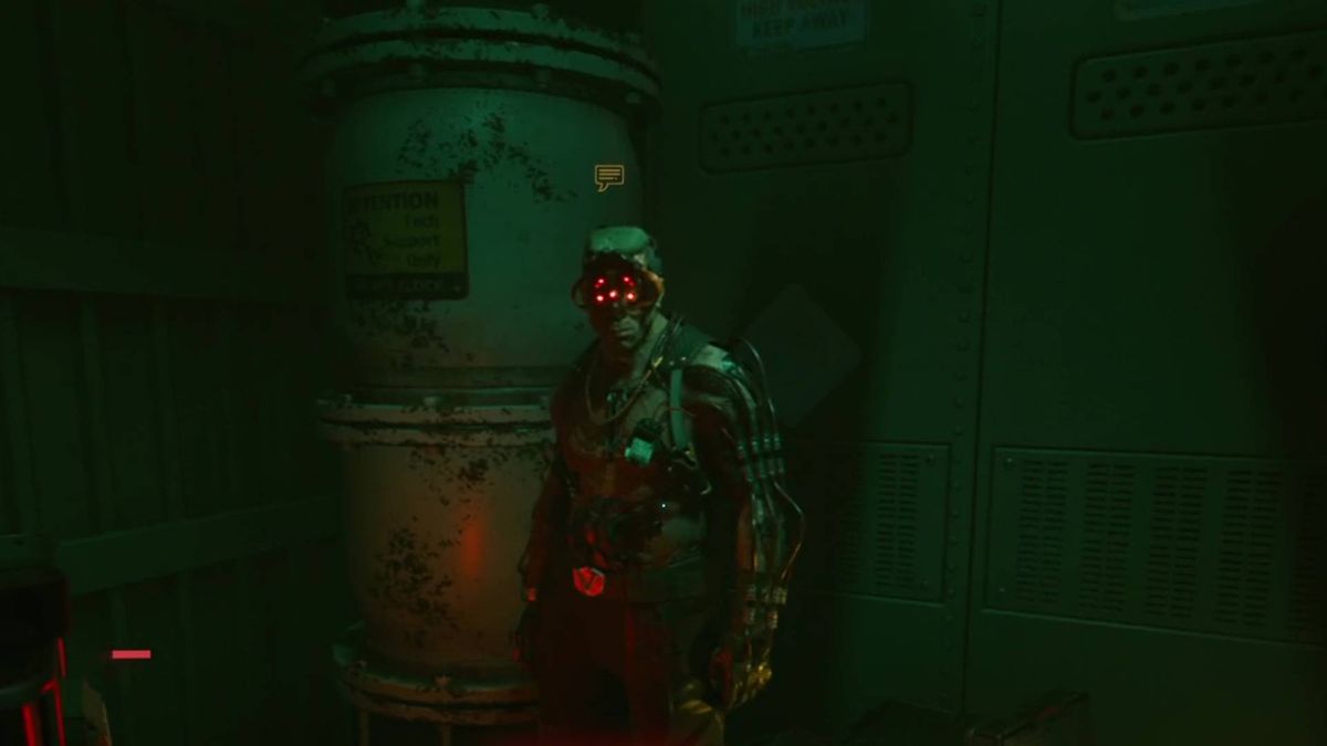 Brick in Cyberpunk 2077, shortly after freeing him.