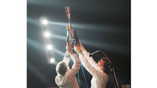 Lee Ranaldo and Thurston Moore perform with Sonic Youth in Belgium
