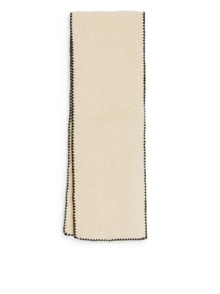 Blanket-Stitch Scarf - Beige - Arket Gb