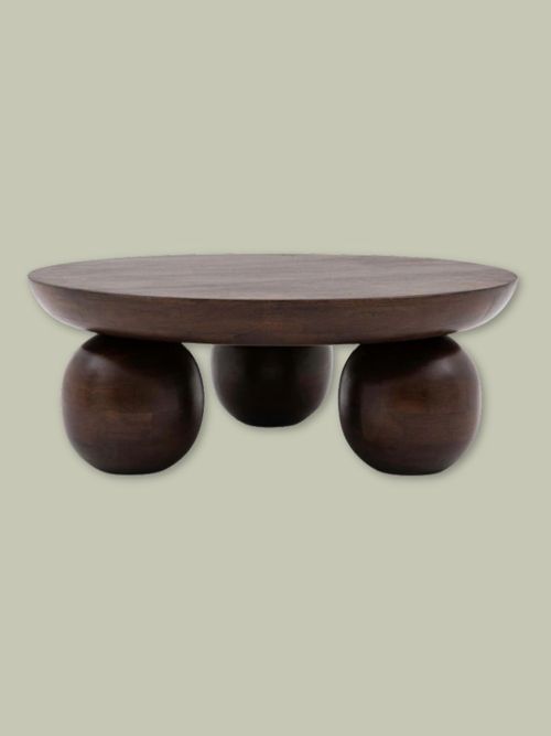 Dark Wood Verve Round Coffee Table