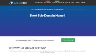 GoogieHost's homepage