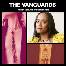 Marie Claire's Vanguards franchise graphic featuring images of Don't Let Disco beaded necklaces and founder Ashley Moubayed