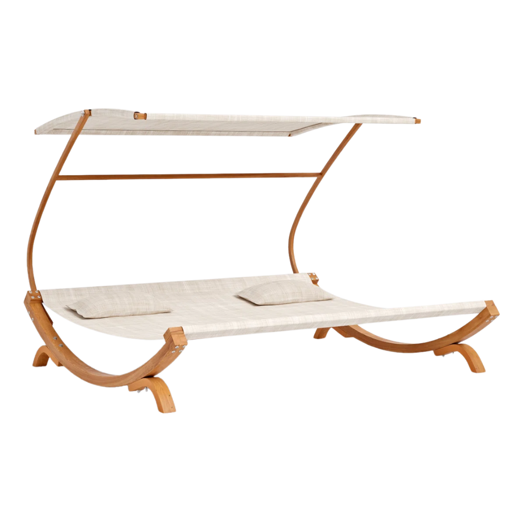 George Oliver Decambra 81" Wide Outdoor Teak Patio Daybed With Cushions & Reviews | Wayfair