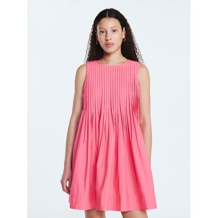 Sleeveless Pleated Mini Dress