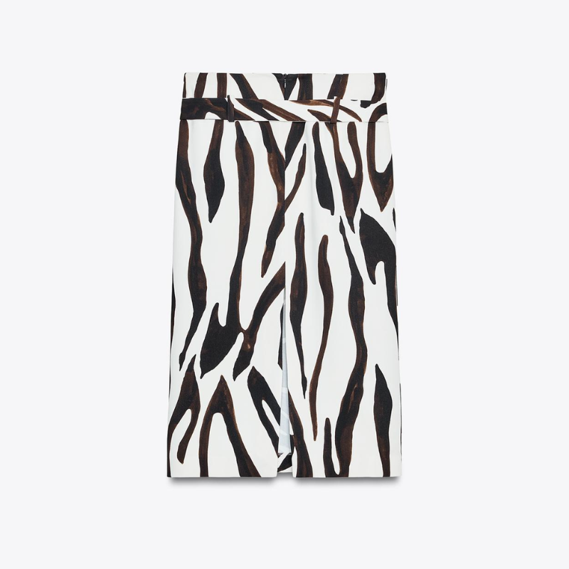 Zebra print skirt