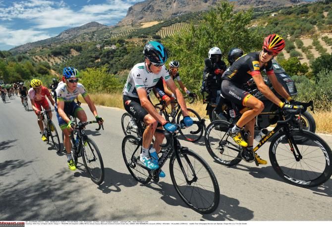 Team Sky's Chris Froome on stage 7 of the Vuelta a Espana