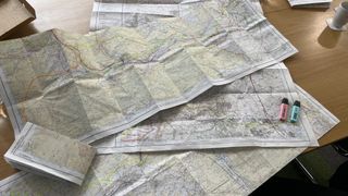 Selection of route marked maps