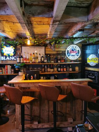 DIY basement bar