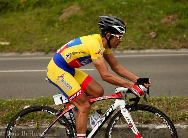 Felix Cardenas (Gw Shimano-Chec-Envia) en route to a second place finish in the final stage time trial.