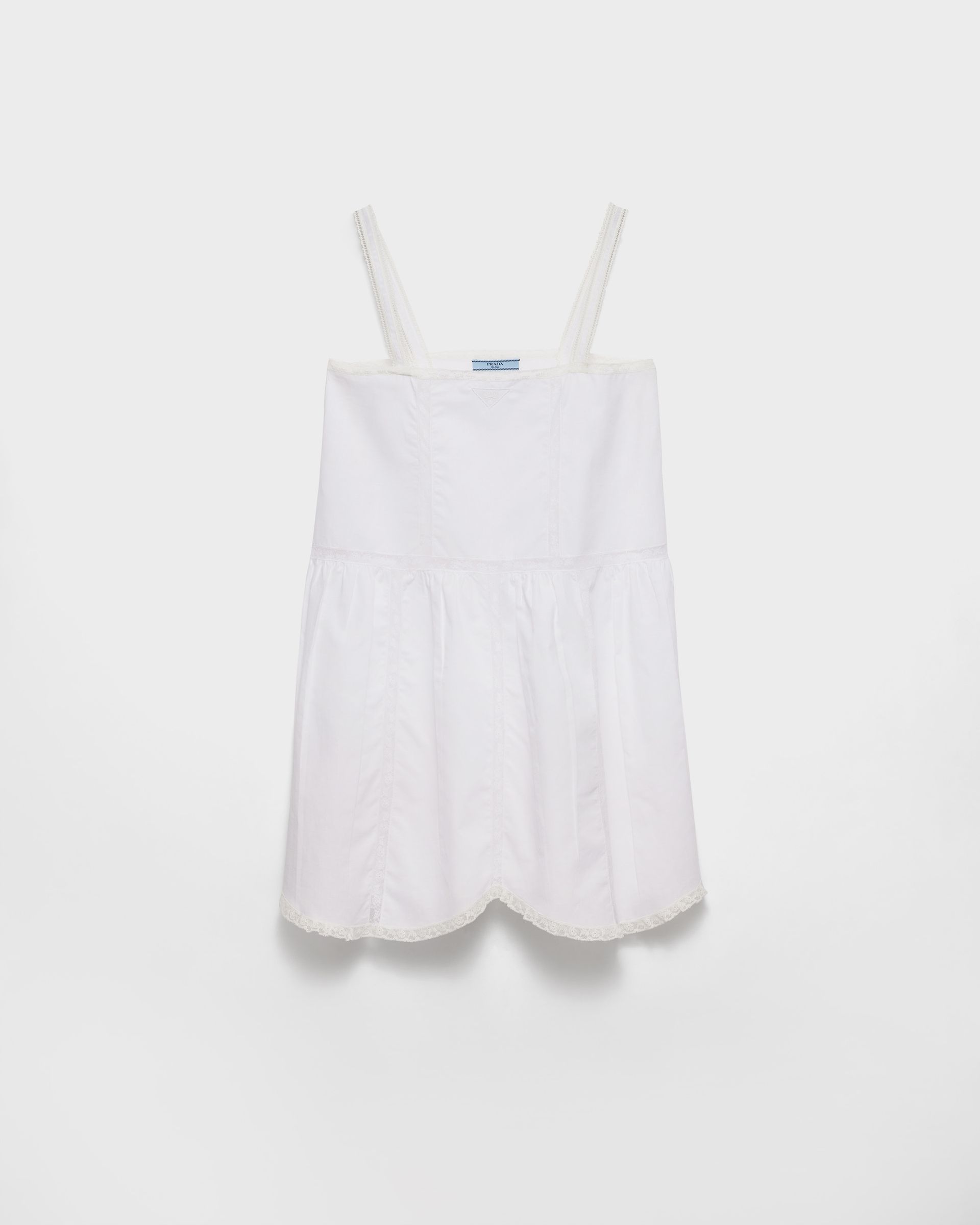 Embroidered Vintage-Look Fabric Mini-Dress