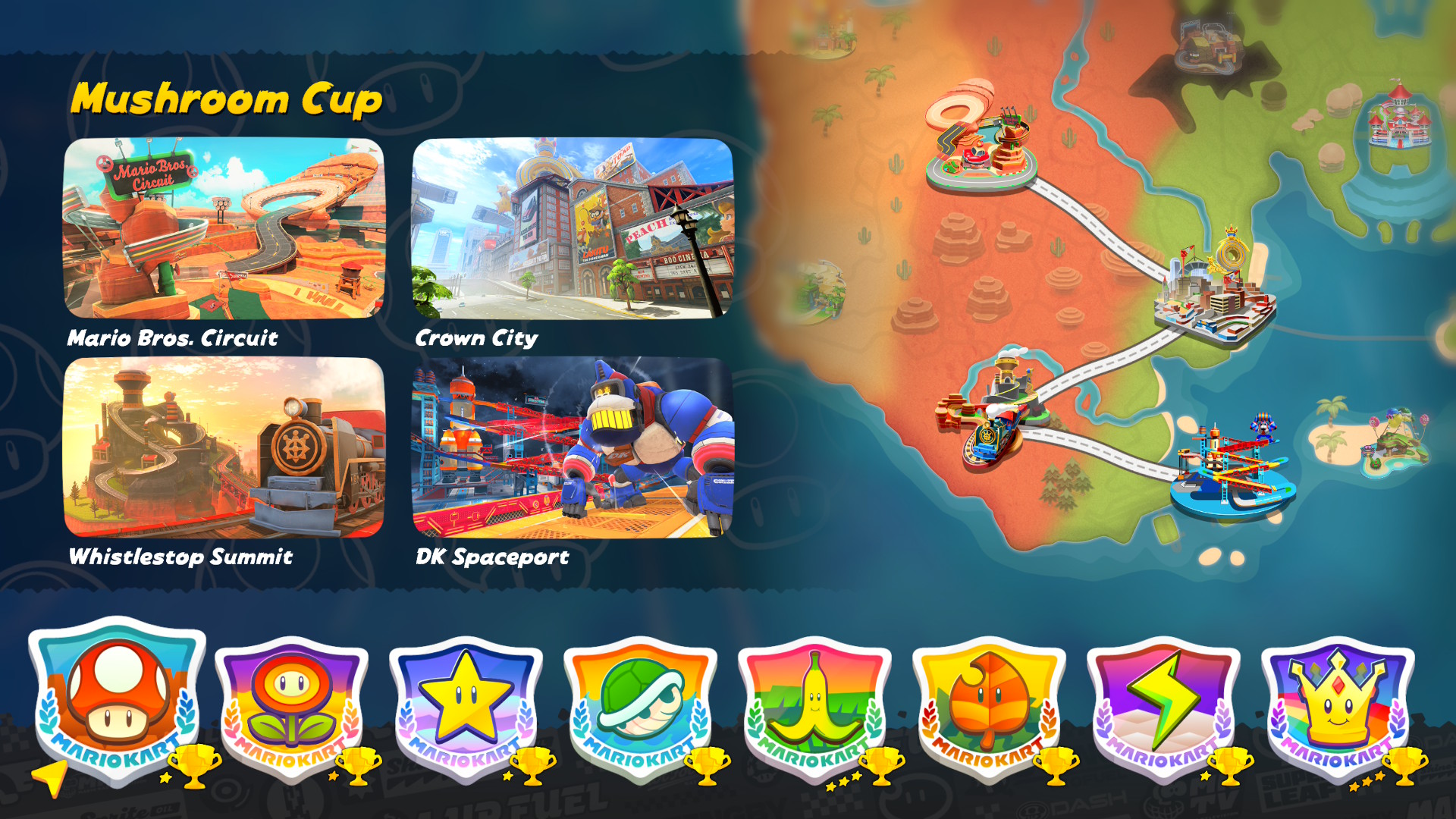 The Mushroom Cup in Mario Kart World
