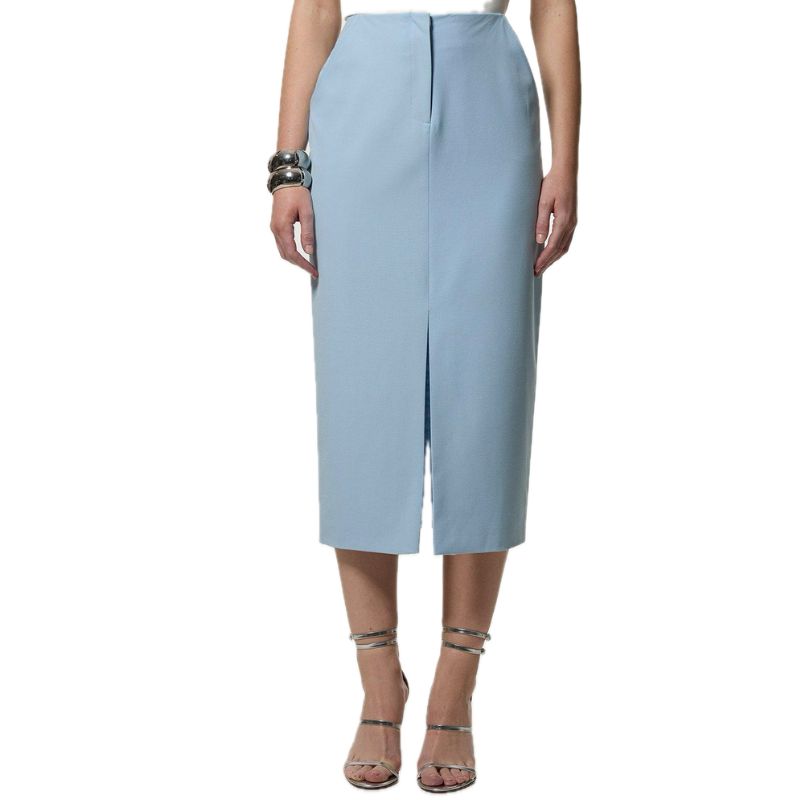 Karen Millen , Compact Stretch Stab Stitch Tailored Pencil Midi Skirt