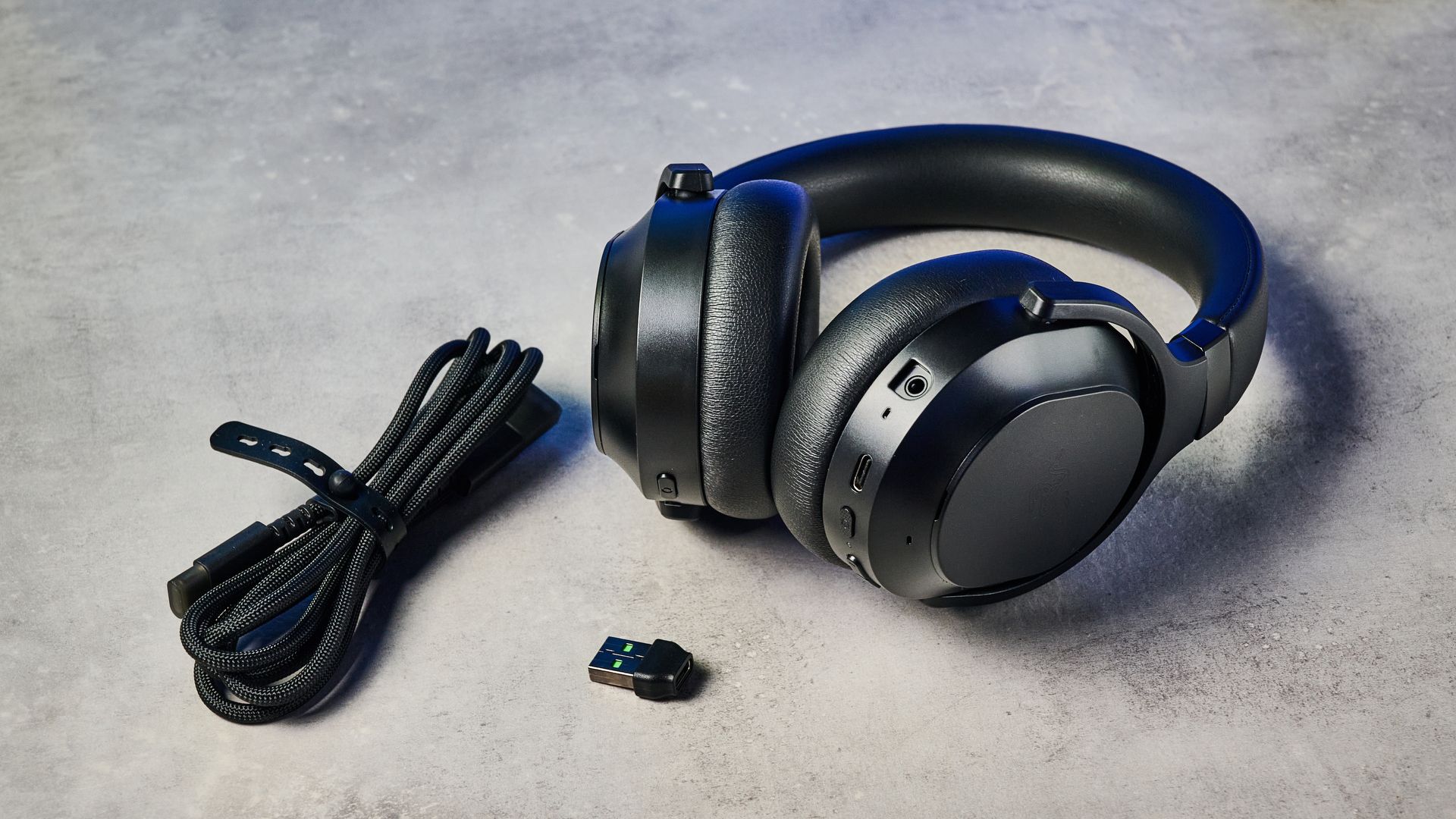 A black Razer Barracuda V2 Pro gaming headset