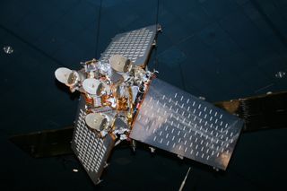 Replica of an Iridium satellite.