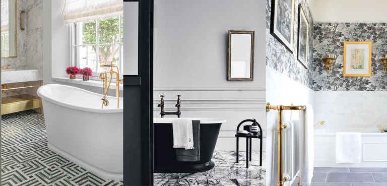 Black And White Bathroom Ideas 10 Monochrome Schemes Homes Gardens - Inspire Me Home Decor Bathroom Ideas