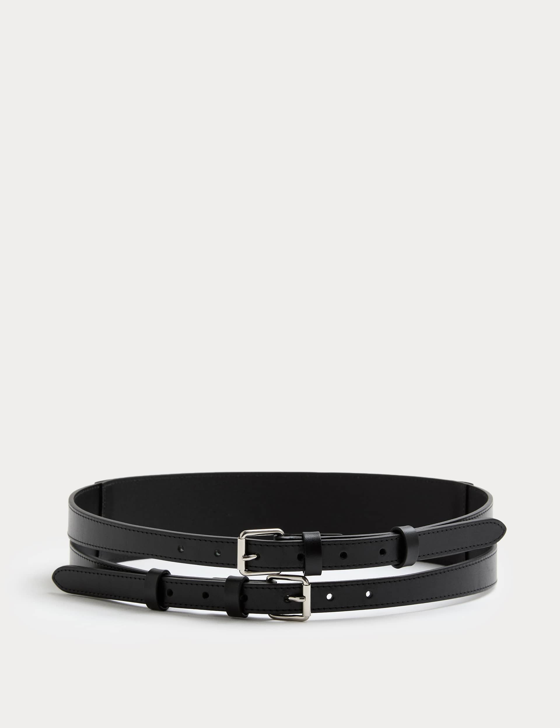Leather Double Strap Belt