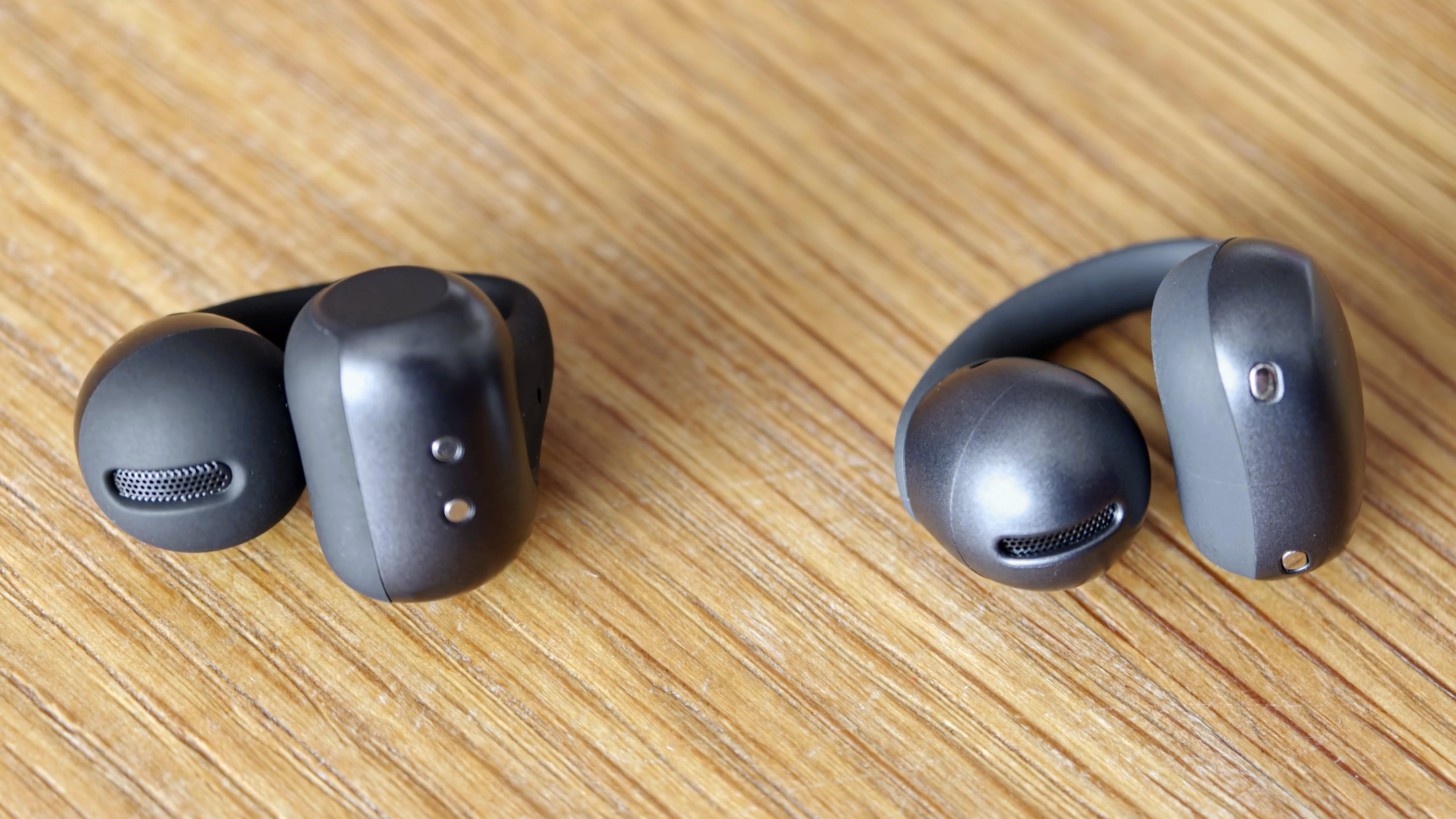 Shokz OpenDots 2 (left) versus Shokz OpenDots Air (right)