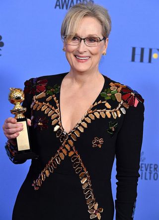 Meryl Streep attending the Golden Globes in Beverly Hills, California