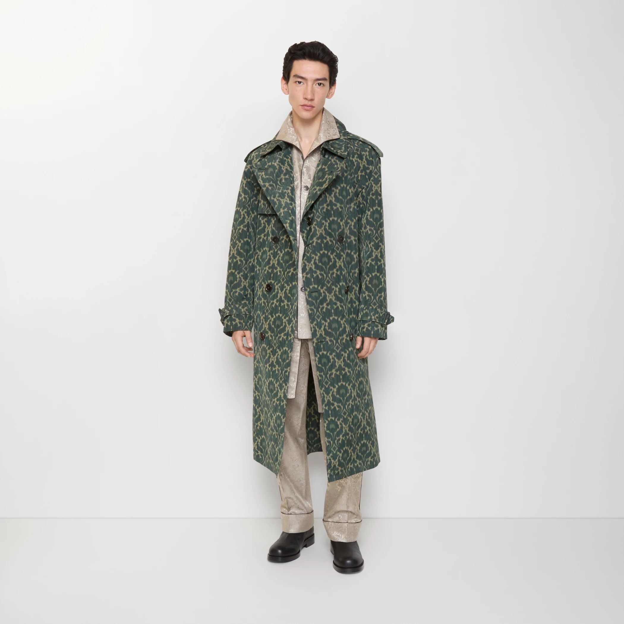 Model wearing a trench coat