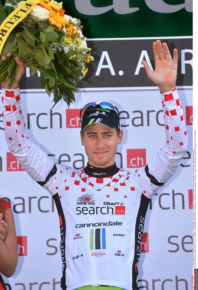 Peter Sagan (Cannondale) in the points jersey