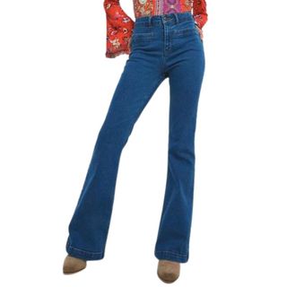 joe browns high rise flare jeans for a capsule wardrobe