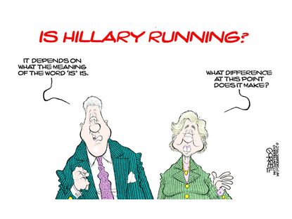 Political cartoon U.S. Hillary Clinton 2016 election