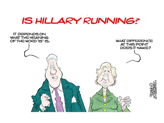 Political cartoon U.S. Hillary Clinton 2016 election