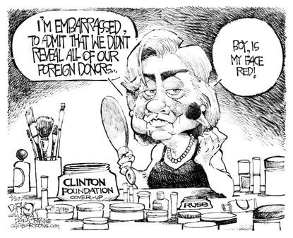 Political cartoon U.S. Hillary Clinton Foundation