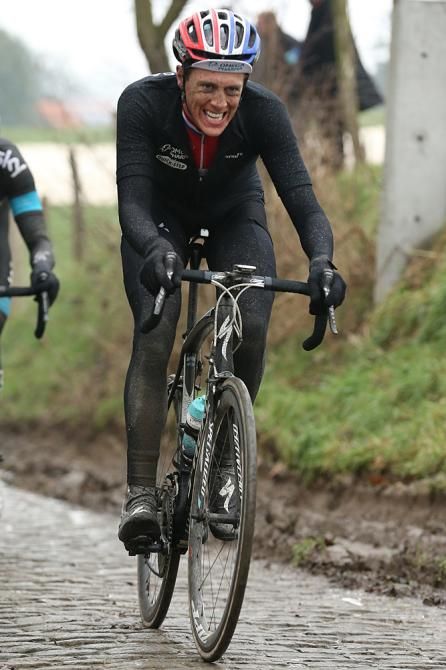Niki Terpstra (Omega Pharma-Quickstep) tried but didn't defend his title in Dwars door Vlaanderen