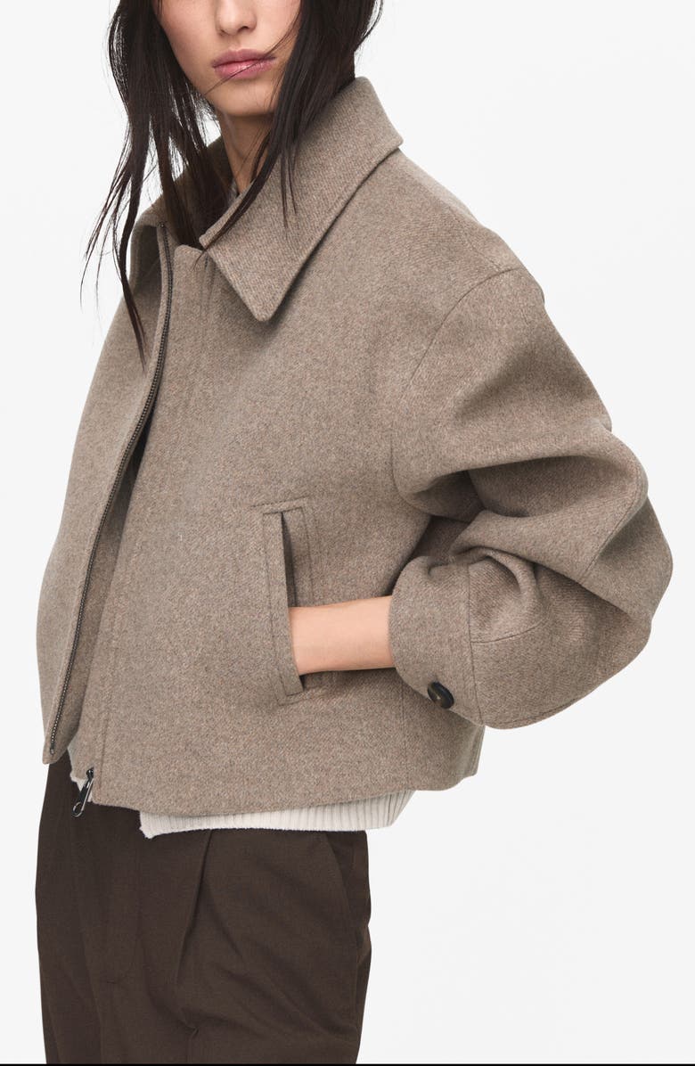 Wool Blend Crop Jacket