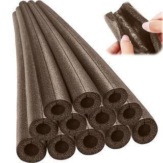 Insulating Foam Pipe Covers Pipe Insulation Freeze Protection Heat Preservation Foam Tube for Tubing Outdoor Water Pipe Insulation Water Pipe Freeze Protection (12 Pcs,Brown,3/4 Inch)