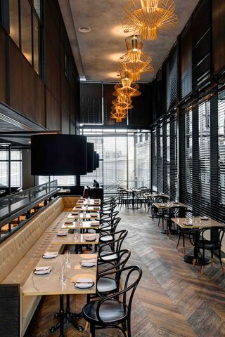 Dinning area with wooden flooring at Chiara - Melbourne, Australia