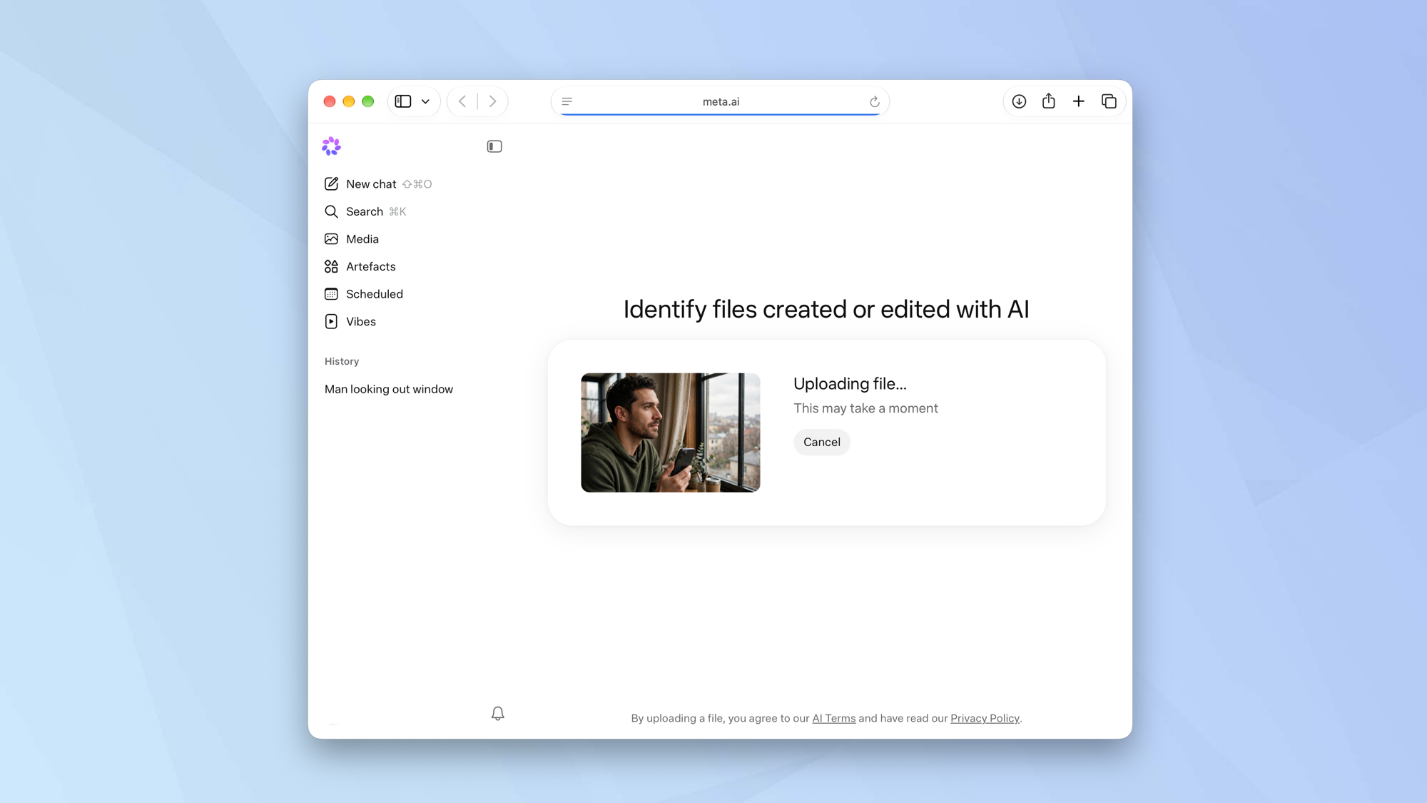 Find out if images have been created by Meta AI