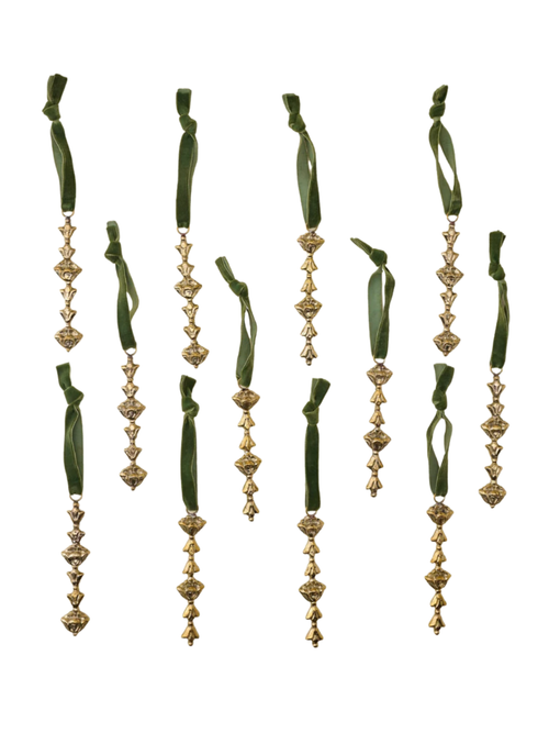 Solid Brass Tulip Icicle Ornament, Set of 12