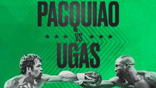 Promotional poster for Manny Pacquiao vs Yordenis Ugas boxing match
