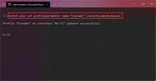 Disable Wi-Fi automatic connection with Command Prompt