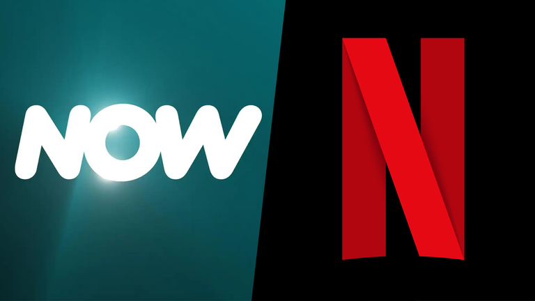 NOW Logo and Netflix logo