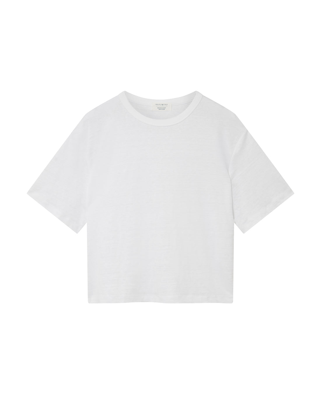 a white t-shirt from navygrey