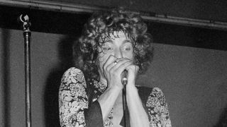 Singer Robert Plant of The New Yardbirds (soon to be re-named Led Zeppelin) performs live on stage at Gladsaxe teen Club in Gladsaxe, Denmark on 7th September 1968.
