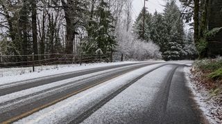 a snowy winter road