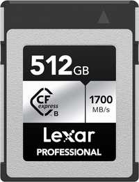 Lexar 512GB Professional Silver SE CFexpress Type B Memory Card