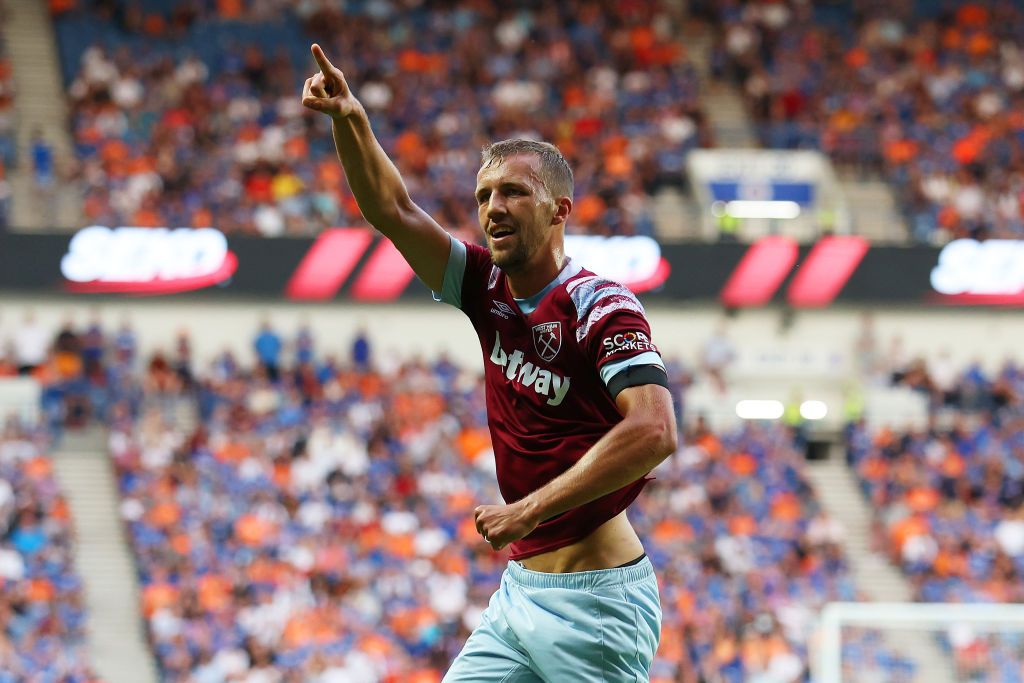 West Ham United 2022/23 season preview and prediction: Tomas Soucek of West Ham United celebrates scoring their team&#039;s first goal during the pre-season friendly match between Rangers and West Ham United at Ibrox Stadium on July 19, 2022 in Glasgow, Scotland.