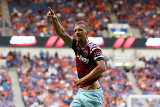 West Ham United 2022/23 season preview and prediction: Tomas Soucek of West Ham United celebrates scoring their team's first goal during the pre-season friendly match between Rangers and West Ham United at Ibrox Stadium on July 19, 2022 in Glasgow, Scotland.