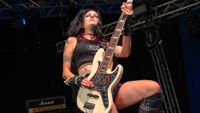 Becky Baldwin of Fury performs live on stage at Bloodstock Festival 2021 at Catton Hall on August 12, 2021 in Burton Upon Trent, England.
