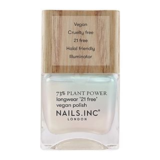 Nails.inc 73% Plant Power Nail Polish, Long Lasting and Quick Drying Nail Polish, Cruelty Free, Vegan, 21 Free Formula, Halal Friendly, Glowing Somewhere Nail Illuminator