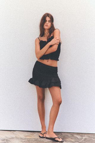 Frilled Mini Skirt